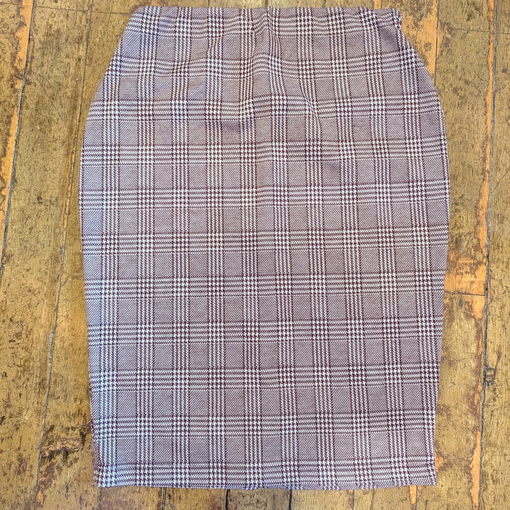 Piphany Checkered Pencil Skirt - Black and White